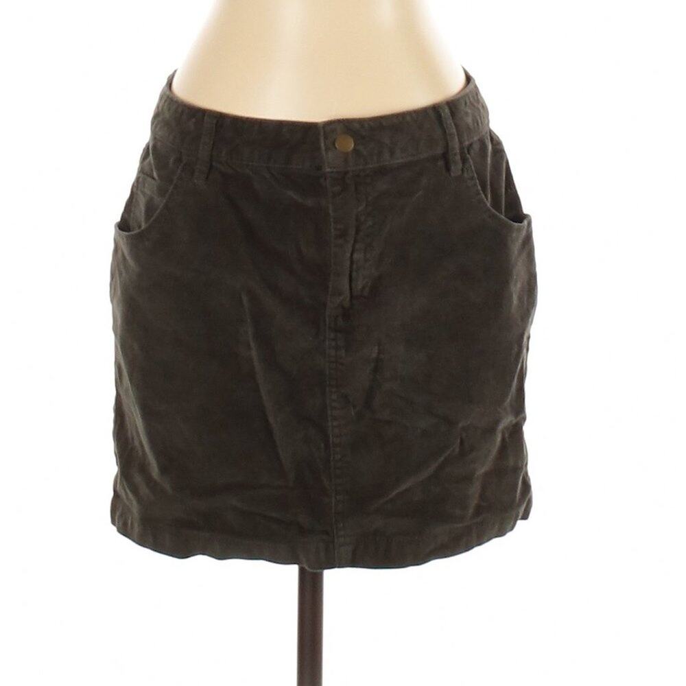 BDG Womens Mini Skirt Size 4 Small Dark Army Green Corduroy